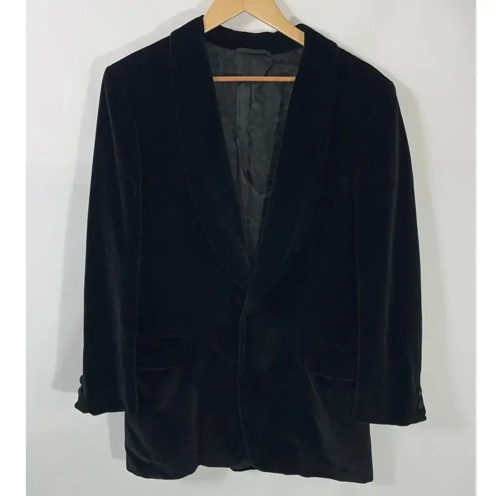 Vintage Early 70's Southwick Velvet Jacket w/ Shawl Collar - Men's Size 40 R